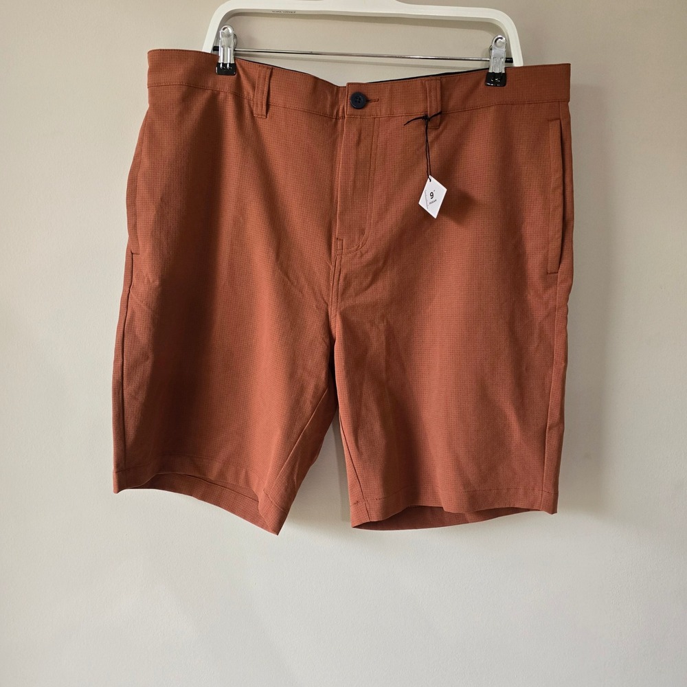 TravisMathew Step Dance Shorts Mens 38 Burnt Orange Golf Performance A42324 NEW
